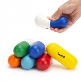 Customized Creative Capsule Shape Squeeze Toy Stress Reliever