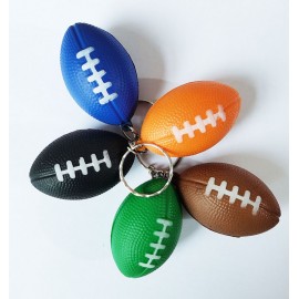 Personalized Football Shape Stress Reliever /w Key Chain