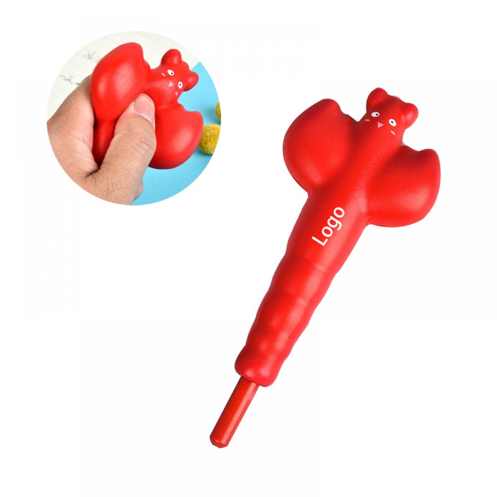 2 in 1 Lobster Ball Pen and Squeeze Toy with Logo