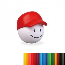 Smiley Face Baseball Stress Reliever with Logo