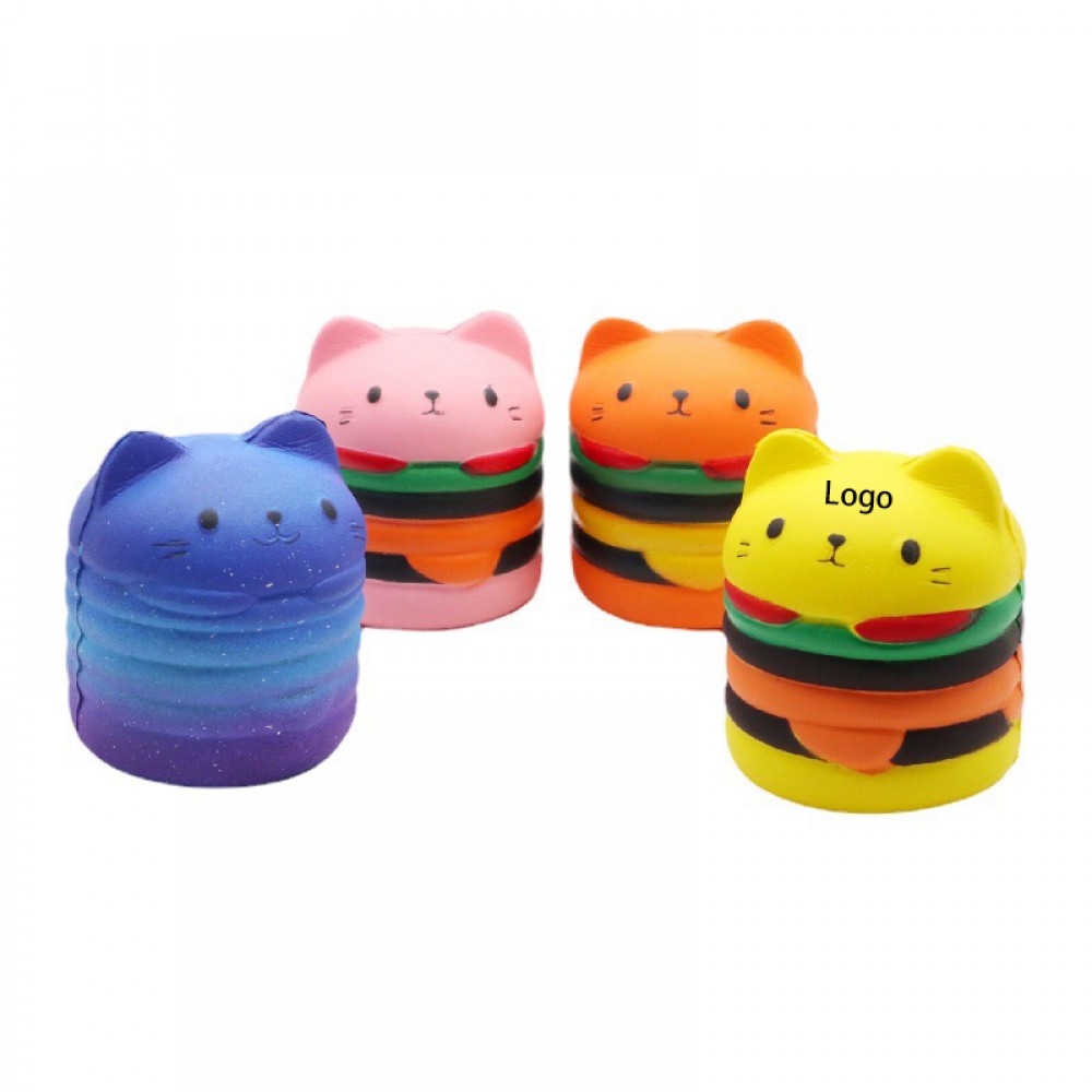 Promotional Squishy Hamburger Squeeze Toy Stress Reliever