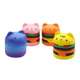 Promotional Squishy Hamburger Squeeze Toy Stress Reliever