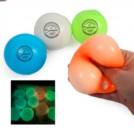 Round Reliever Ball Stress Toy W/ Noctilucent with Logo
