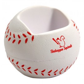 Baseball Stress Reliever Desktop Bin with Logo