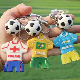 Logo Branded Soccer Keychains For School Carnival Reward