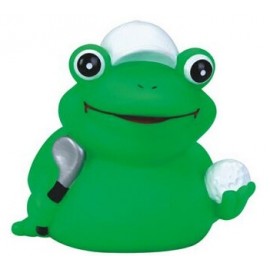 Promotional Rubber Tee-Time Golfer Frog Toy