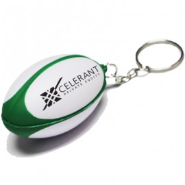 Logo Branded Rugby Football Stress Reliever Keychain
