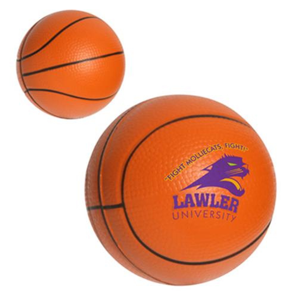 Personalized Basketball Shaped Foam Stress Reliever Ball