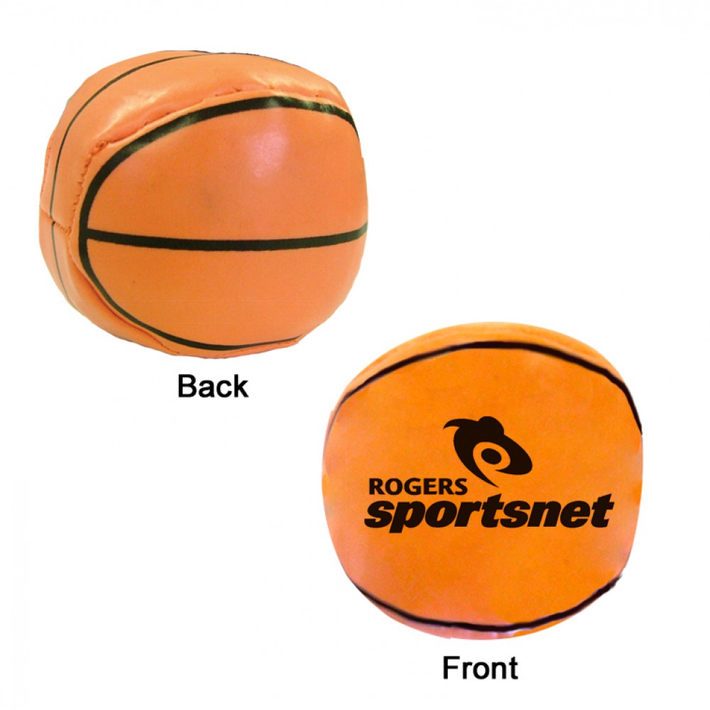 Customized 2" Basketball Semi-Soft Stress Ball - Stress Reliever