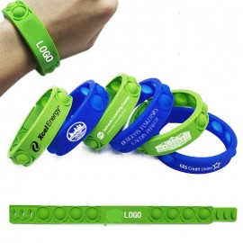 Push Pop Bubble Fidget Bracelet with Logo