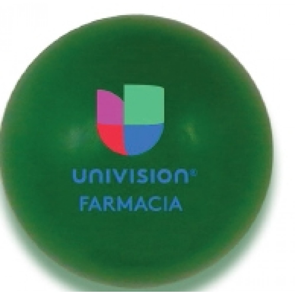 Logo Branded Solid Colored Green Stress Ball