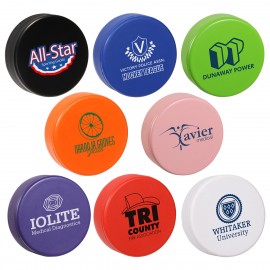 Logo Branded Hockey Puck Stress Reliever