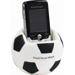 Personalized 3"x3-1/2" Stress Reliever Sports Ball Cell Phone Holder (Soccer Ball)