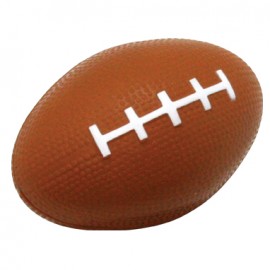 Brown Football Squeezies Stress Reliever with Logo  Brown Football Squeezies Stress Reliever with Logo