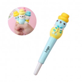 Custom 2 in 1 Snowman Ball Pen and Squeeze Toy  Custom 2 in 1 Snowman Ball Pen and Squeeze Toy