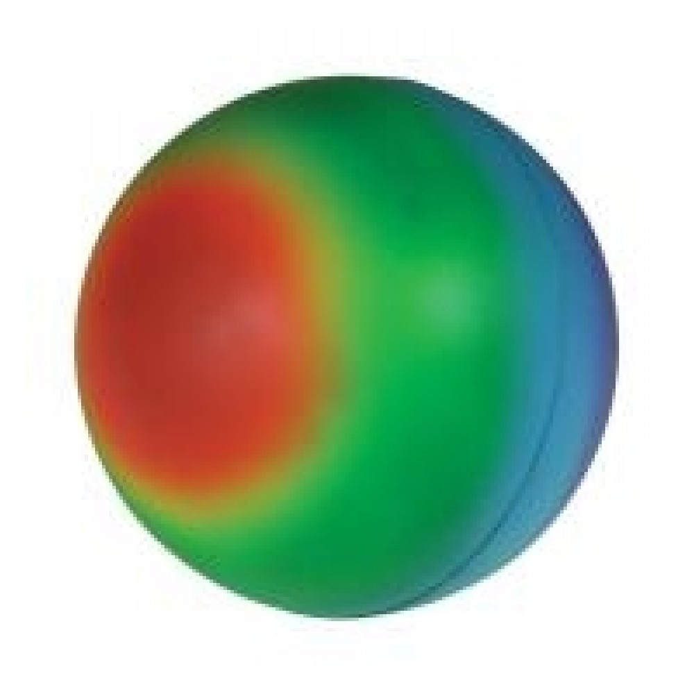 Round Ball Stress Reliever - Rainbow with Logo