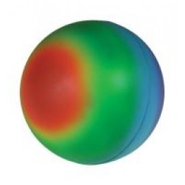Round Ball Stress Reliever - Rainbow with Logo