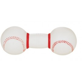 Rubber Baseball Dumbbell Dog Toy with Logo