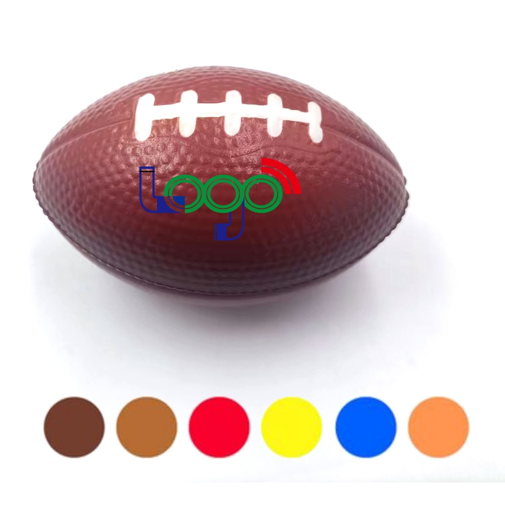 MOQ 100PCS Customize Rugby Ball PU Stress Reliever Toy with Logo