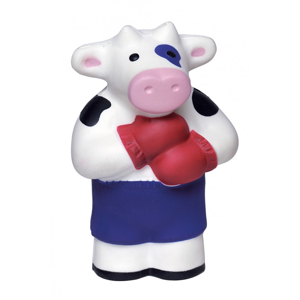 Boxing Cow Squeezies Stress Reliever with Logo