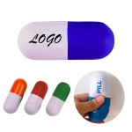 Pill Capsule Shape Stress Ball/Reliever with Logo