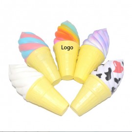 Logo Branded Squishy Ice Cream Squeeze Toy Stress Reliever  Logo Branded Squishy Ice Cream Squeeze Toy Stress Reliever