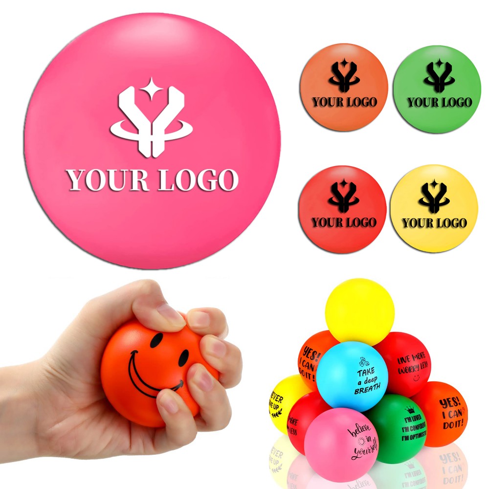 Round Stress Reliever Ball MOQ 100PCS with Logo