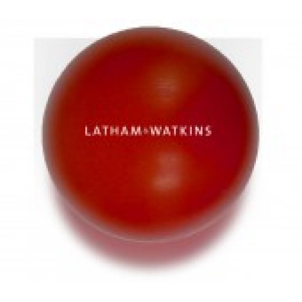 Solid Colored Red Stress Ball with Logo