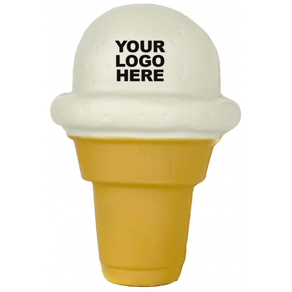 Stress Ice Cream Cone with Logo