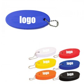Oval Soft Floater Key chain with Logo