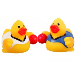 Rubber Dodge Ball Player DuckÂ© Toy with Logo