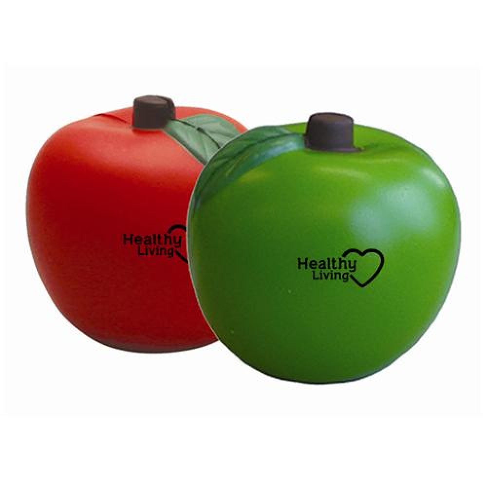 Apple Shaped Foam Stress Reliever Ball with Logo
