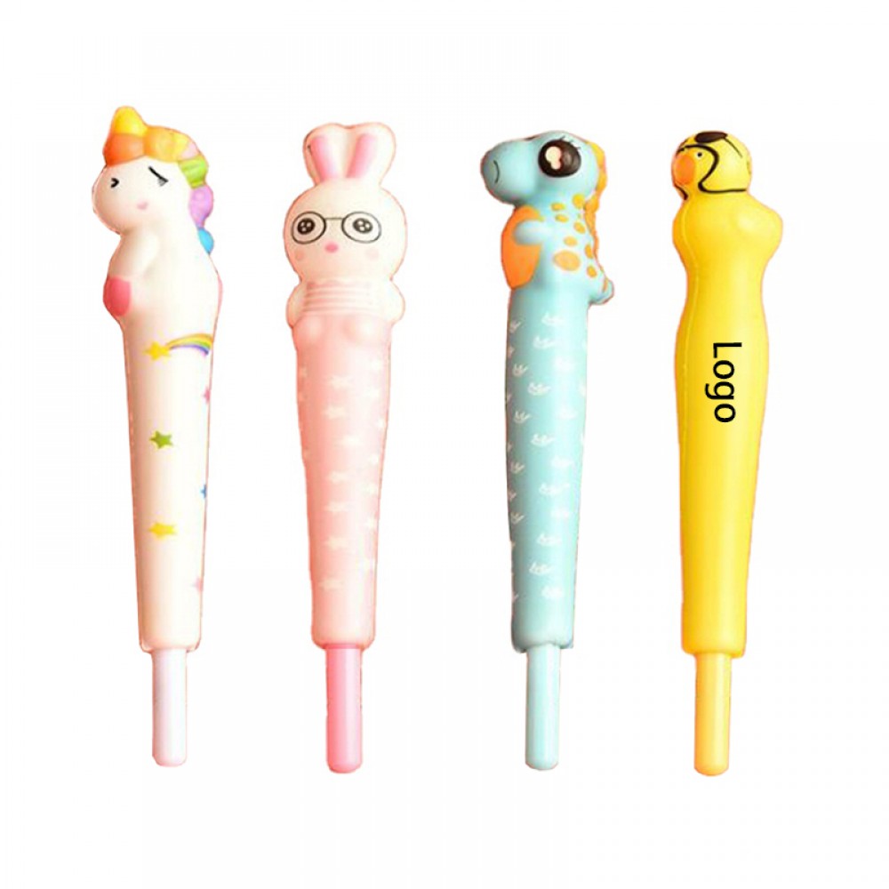 2 in 1 Animal Ball Pen and Squeeze Toy with Logo