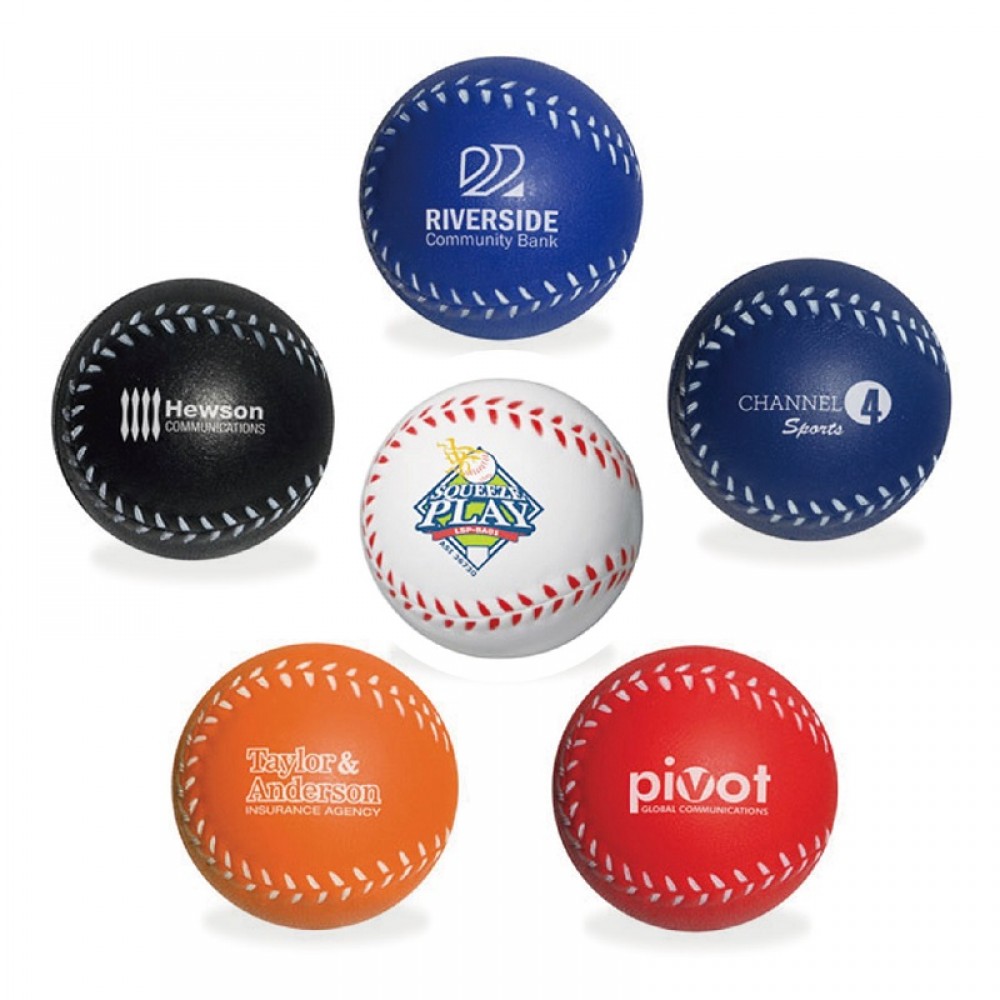 PU Baseball Shaped Stress Reliever Ball with Logo