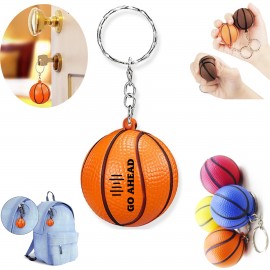 Basketball Stress Reliever Key Chain with Logo