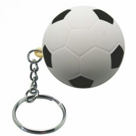 Soccer Ball Squeezies Stress Reliever Keychain with Logo
