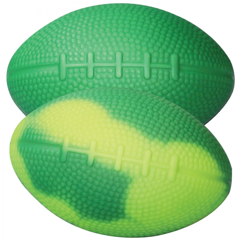 Green "Mood" Football Squeezies Stress Reliever with Logo