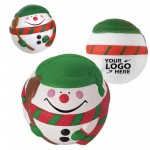 Christmas Snowman Ball Stress Reliever with Logo