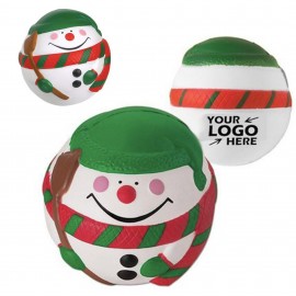 Christmas Snowman Ball Stress Reliever with Logo  Christmas Snowman Ball Stress Reliever with Logo