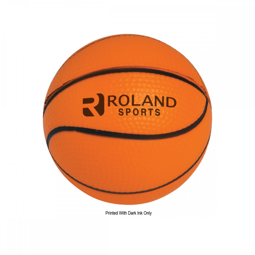 Logo Branded Basketball Shape Stress Reliever