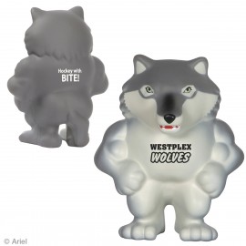 Wolf Mascot Stress Reliever with Logo