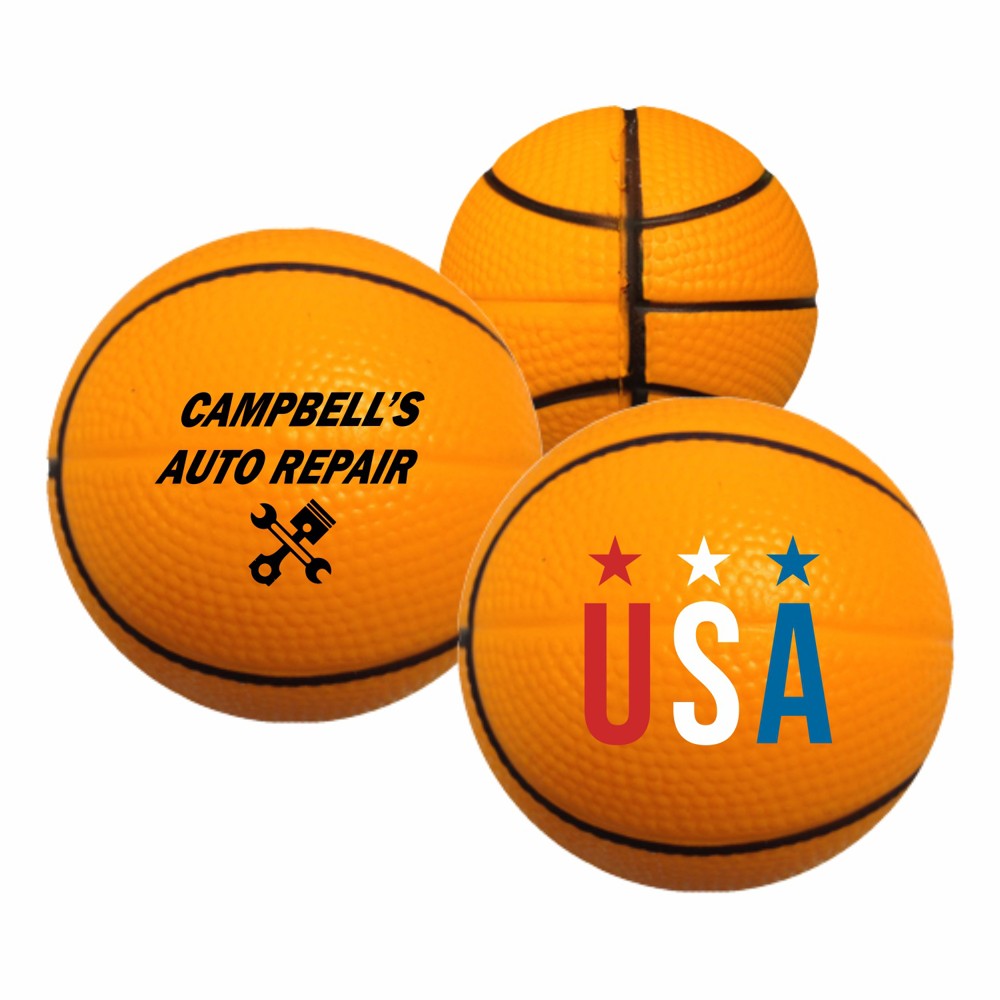 Customized Squishy Squeeze Memory Foam Stress Reliever Basketballs