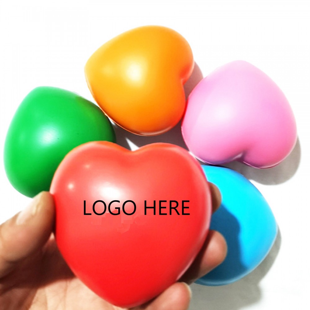 Heart Shaped Stress ball with Logo