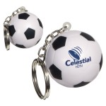 Soccer Ball Stress Reliever Key Chain with Logo