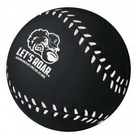 Black Baseball Stress Reliever with Logo