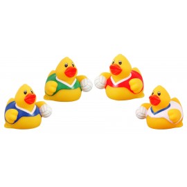 Rubber Volleyball Player DuckÂ© Toy with Logo