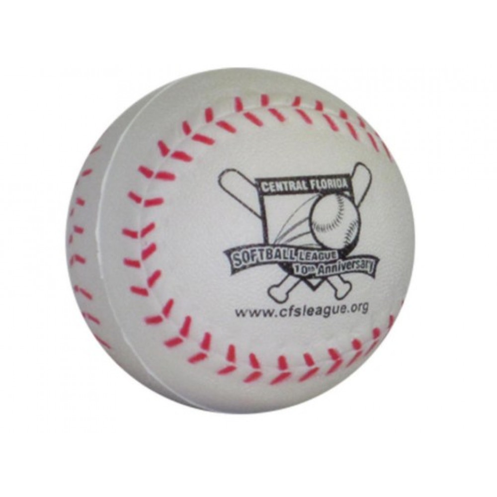 Baseball Shape Stressball with Logo