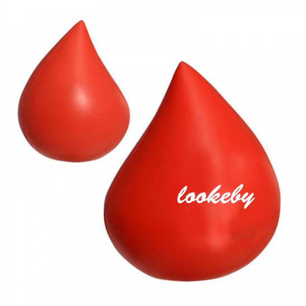 Red Blood Drop Stress Reliever Custom Imprinted Red Blood Drop Stress Reliever Custom Imprinted
