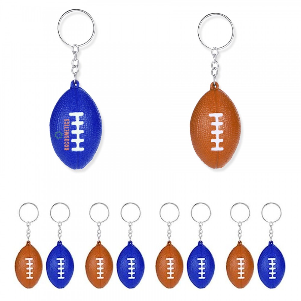Football Stress Reliever Key Chain with Logo