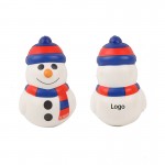 Logo Branded Squishy Snowman Squeeze Toy Stress Reliever